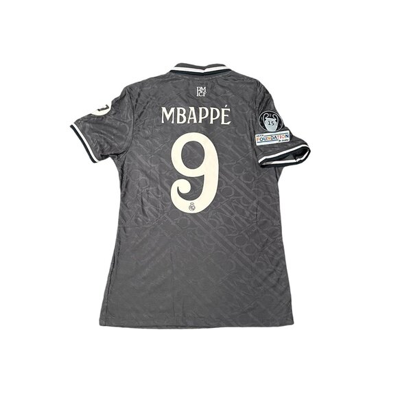 adidas Other - Real Madrid Kylian Mbappe #9 Soccer Jersey Gray Away 2004/25 Men Shirt Size Team